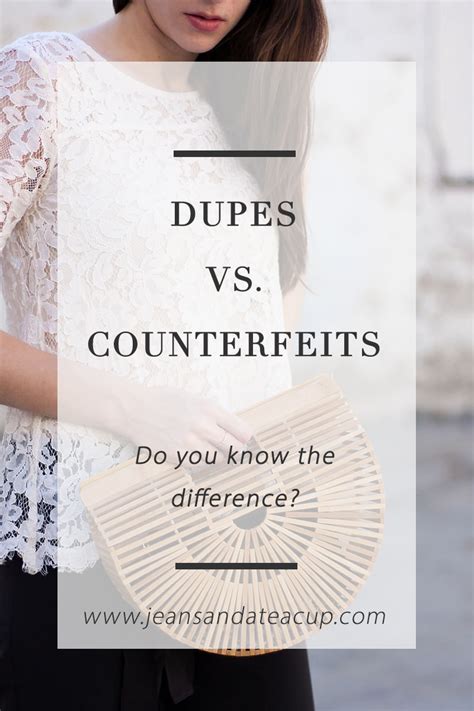 dupes vs counterfeit